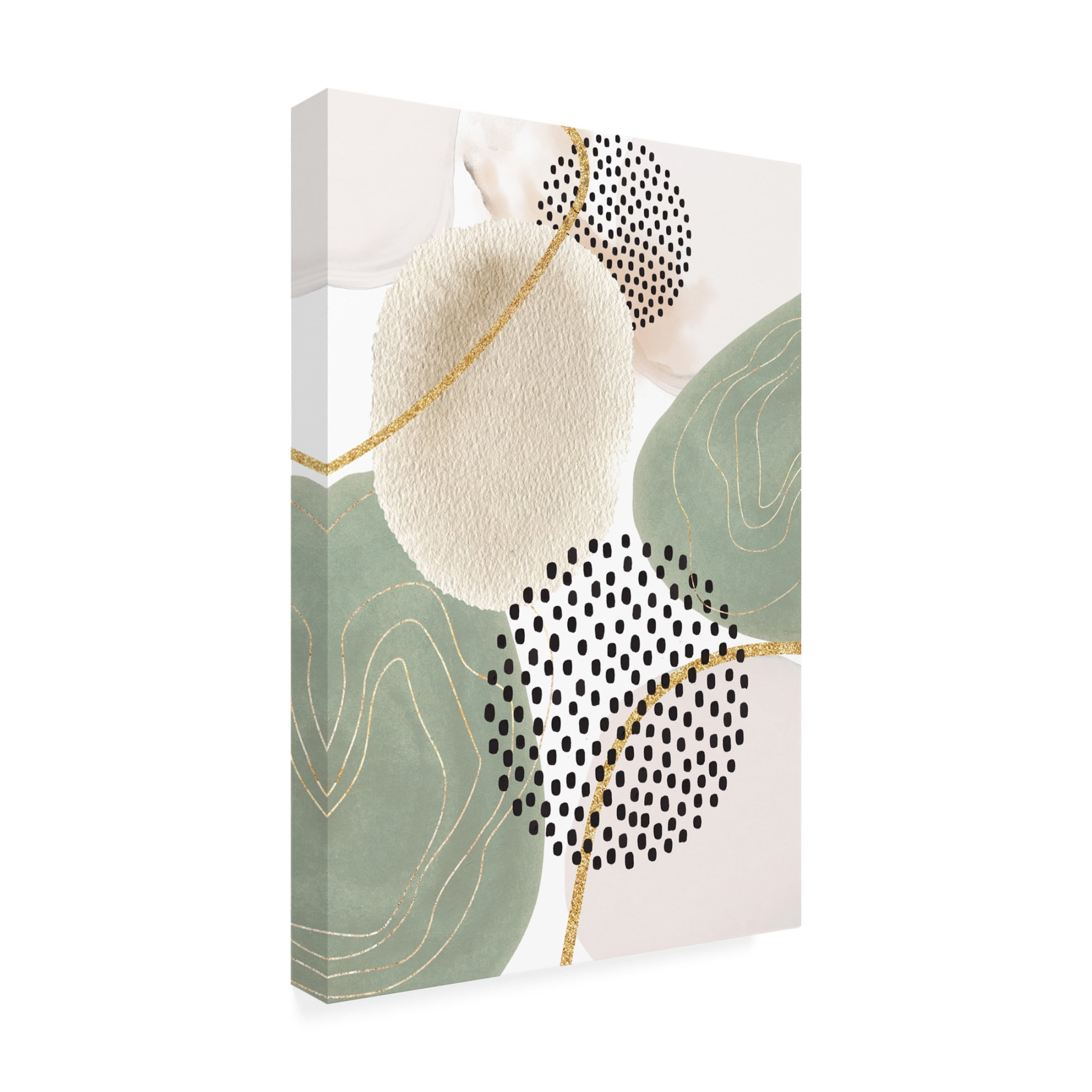 Trademark Fine Art Sally Ann Moss Calm green 3 Canvas Wall Art