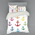 thumbnail image 2 of Ambesonne Anchor Bedding Set 3 Pcs, Colorful Marine, Twin XL, Multicolor, 2 of 3