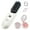 White, variant on Foldable Mirror Brush Mini Portable Travel Cordless Negative Ionic Hair Straightener Brush and Curler 2 in 1 - Hot Comb Pink
