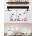 thumbnail image 3 of Pink Flower Kitchen Dish Towels for Drying Dishes Set of 4, Spring Floral Butterflies Elegant Pastoral Birds Waffle Weave Microfiber Hand Tea Bathroom Towels Quick Dry & Absorbent Towel 15.7x23.6, 3 of 7