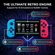 Handheld Portable Game Console 5 inch Screen (Red and Blue)