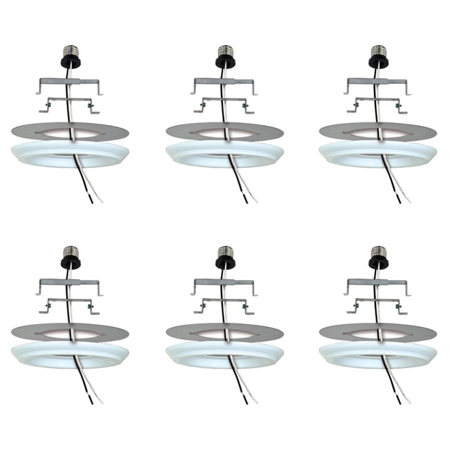 Ciata Lighting Recessed Can Light Conversion Kit to Pendant Instant Light Conversion Kit for Light Fixtures in White Finish - 6 Pack