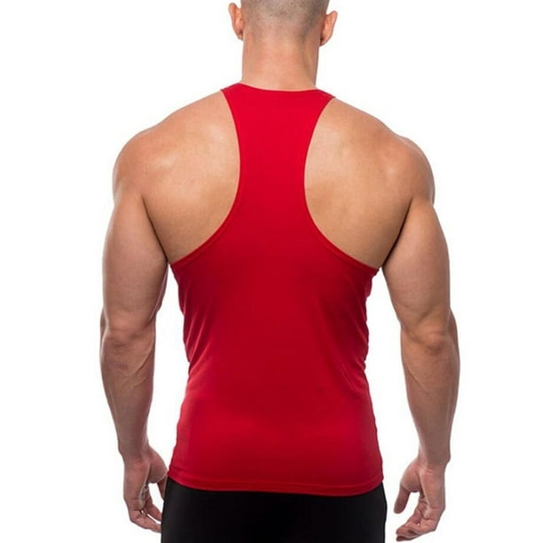 XZNGL Fashion Men Sleeveless Shirt Tank Top Bodybuilding Sport Fitness  Workout Vest 