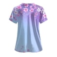 thumbnail image 4 of COMVALUE Womens Heart Printed Animals Nurse Uniforms 2026 Scrub Tops for Women Short Sleeve V Neck Scrub Shirt with Pockets (Light Blue, S), 4 of 9