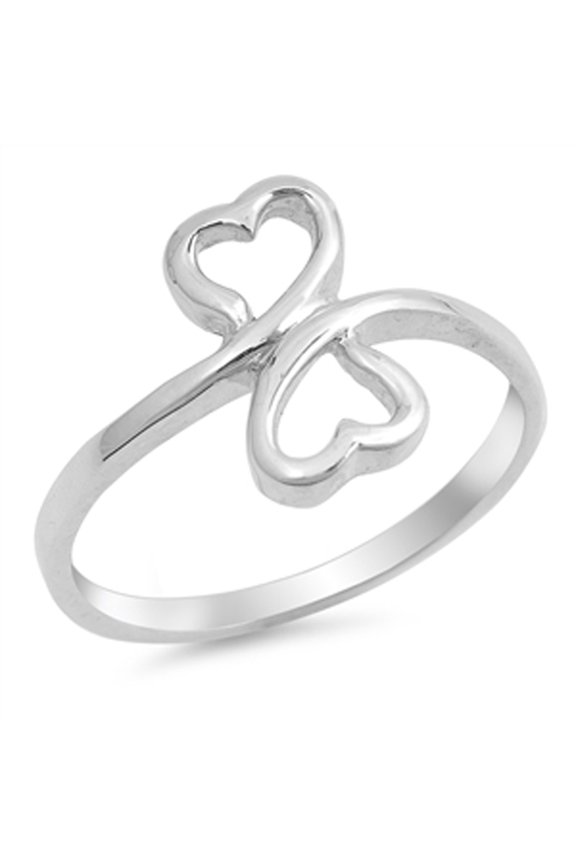 Infinity Love Heart Purity Promise Ring .925 Sterling Silver Band Jewelry Female Male Unisex Size 9