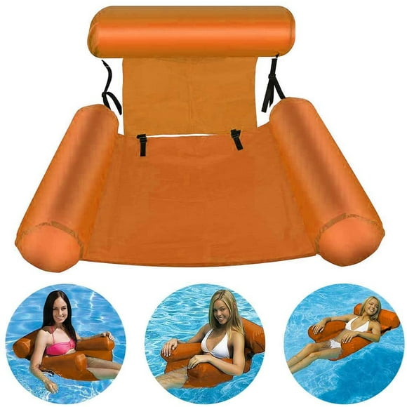 Inflatable Hammock, Pool Float Lounge Water Chair Water Hammock 4-in-1 Ultra Comfortable Air Mattres
