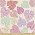 thumbnail image 1 of Pastel Fabric by the Yard Upholstery, Soft Tone Leaves in Grunge Tones Romance in Mother Nature Revival Growth Essence, Decorative Fabric for DIY and Home Accents, Multicolor by Ambesonne, 1 of 5