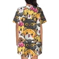 thumbnail image 3 of Rocae Cute Cat Cartoon for Two Piece Sleepwear Pajamas Sets for Women Soft Short-Sleeved Pjs with Lounge Shorts Large, 3 of 9