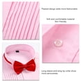 thumbnail image 3 of Tuxedo Dress Shirt, Elastic Skin Friendly Pleated Formal Pure Color Wing Tip Collar Shirt For Performance For Men ANGGREK Otros, 3 of 5