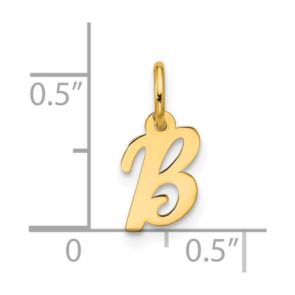 10k Small Script Initial B Charm