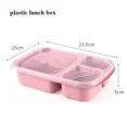 thumbnail image 1 of Stainless Steel Thermal Lunch Box Layers Multi Grids Tableware Students School Adult Lunch Boxes Spoon Chopsticks Storage Box pink, 1 of 6