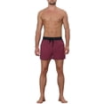 thumbnail image 2 of Unique Bargains Men's Summer Drawstring Waist Solid Color Swim Shorts 32 Red, 2 of 5