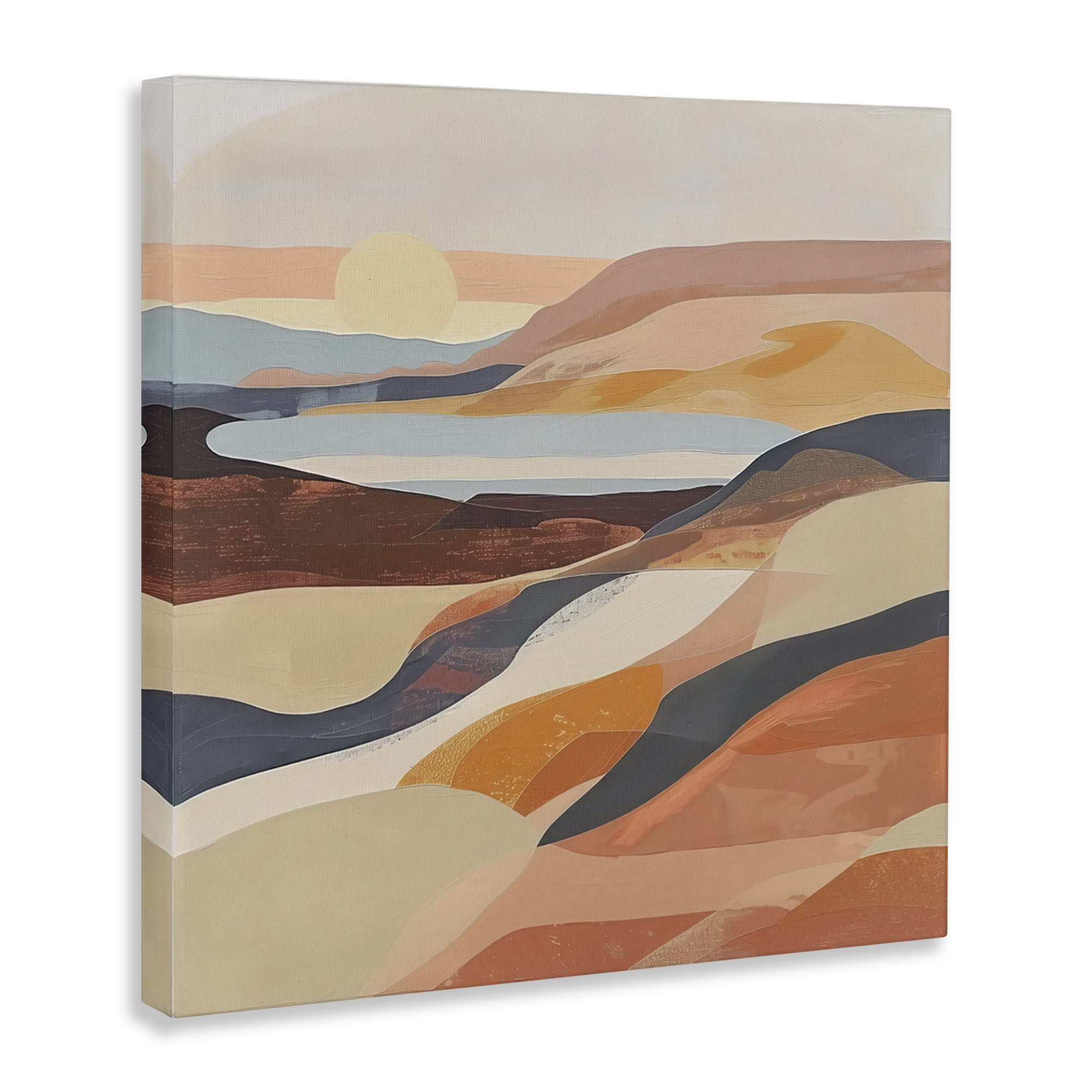 Stupell Industries Layered Canyon Hills Landscape & Nature Painting Wrapped Canvas Art Print Wall Art, 24 x 24