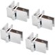 thumbnail image 1 of 4 bisagras para puerta de vidrio, bisagras de clip para muebles de cocina, vitrina, ducha, soporte de cobre de 90 grados para puerta de armario, ángulo abierto, 1 of 4