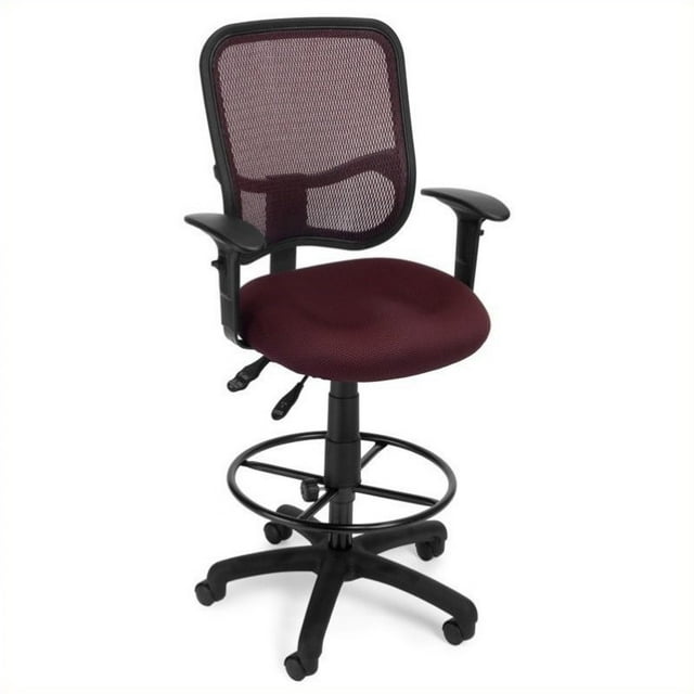 Scranton Chaise de Travail Ergonomique & Co avec Bras dans le Vin