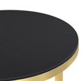 thumbnail image 3 of vidaXL Side Table Gold and Black 45 cm Tempered Glass, 3 of 4