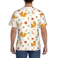thumbnail image 2 of Naloa Squirrel Maple Leaves And Nuts Men's T-Shirt Sport T-shirt Men's Basic Tee Casual Men's Shirt, Round Neck, Short Sleeves - Small, 2 of 5