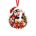 thumbnail image 2 of Christmas Cash Gift Holder Ornament with Cute Penguin Design, Single Piece, 2D Acrylic, for Holiday Tree Hanging Decoration, 2 of 6