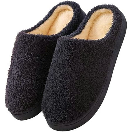 

DabuLiu Comfy House Slipper for Women Men Winter Warm Non-Slip Furry Indoor Outdoor Slipper with Rubber Sole