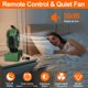 thumbnail image 4 of Ventilador de camping portátil LQTTEK con batería de 20000 mAh con mando a distancia, color verde, 4 of 7