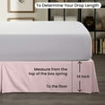 thumbnail image 4 of Dee's Collection Magic Bed Skirt 14 Inch Drop Length 100% Microfiber Fabric Pleated Split Corners (Three Quarter-Pink), 4 of 7