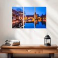 thumbnail image 2 of Elephant Stock Nuremberg Glow Wall Art - Horizontal Multi Panel Canvas - Living Room Wall Decor - Places Multi Panel - Blue And Orange Decor - 23" x 14", 2 of 4