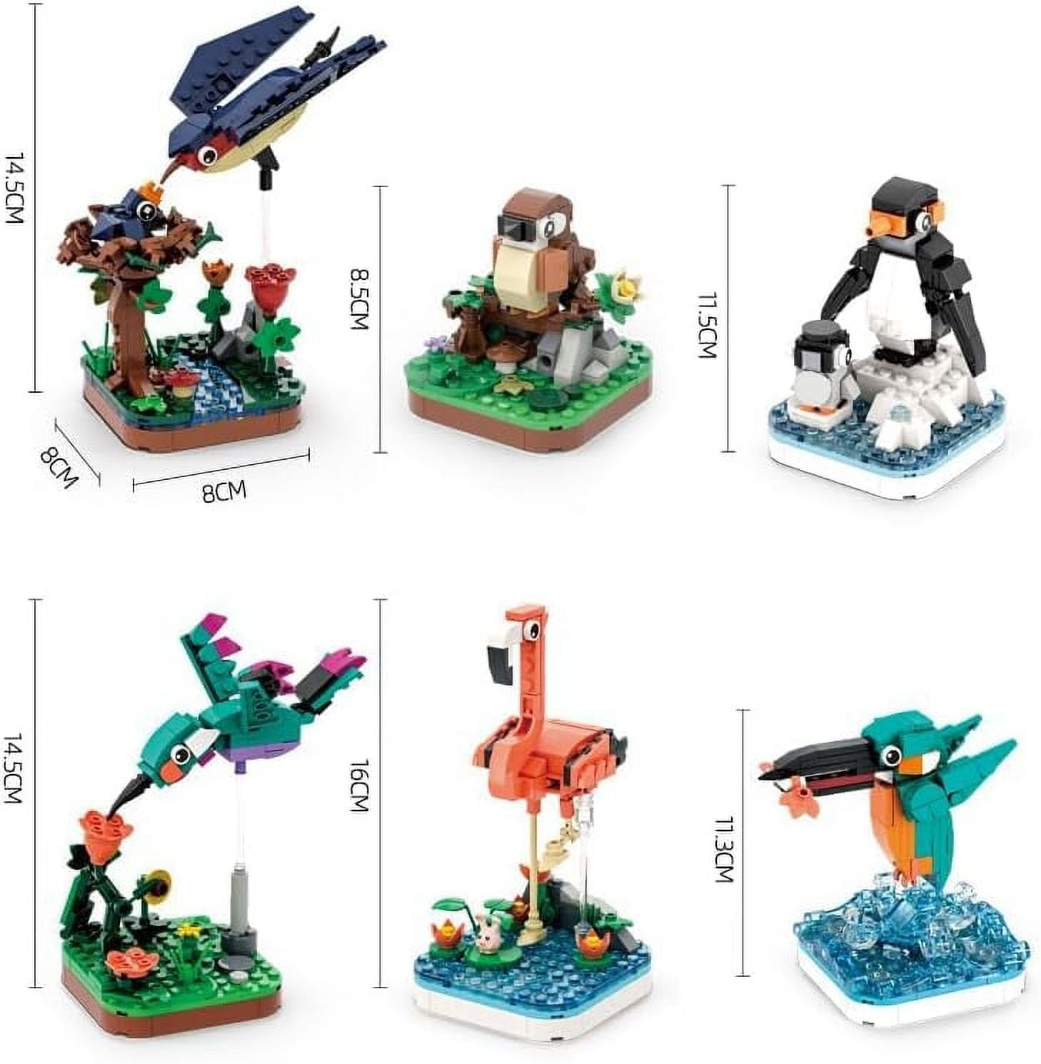 Apostrophe Games Majestic Birds Model Building Block Kit - 876 Pieces