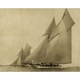 thumbnail image 2 of Vision Studio 24x20 Black Ornate Wood Framed with Double Matting Museum Art Print Titled - Racing Yachts IV, 2 of 4