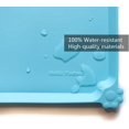 thumbnail image 3 of Silicone Pet Food Mats Tray - Non Slip Pet Dog Cat Bowl Mats Placemat - Dog Cat Food Mats - Waterproof Dog Pet Cat Feeding Mat -Pet Water Mats for Carpet - Cool Mint, 3 of 5