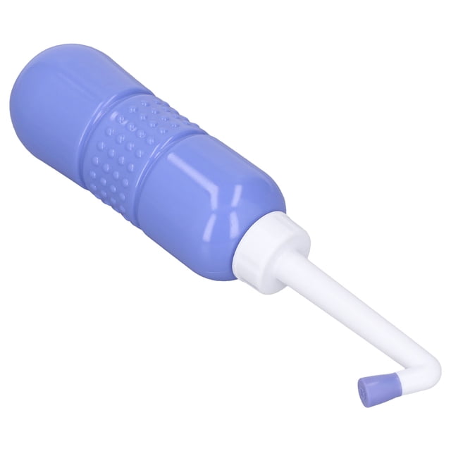 Pulverizador de Bidé Portátil de Mano, Limpieza higiénica exprimidora de Gran Capacidad de 650 ml con dos boquillas para perineo, glúteos, bebés, Mujeres, viaJes