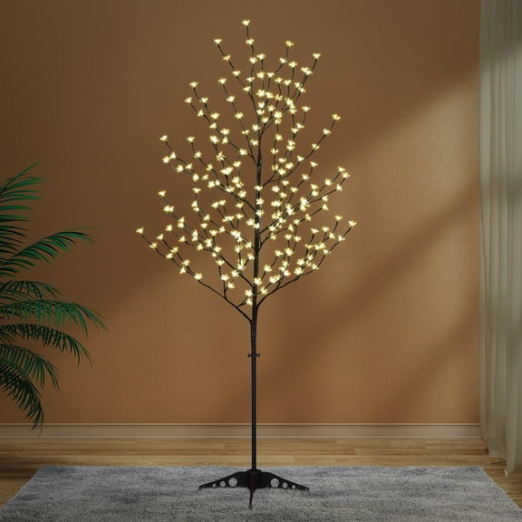 Lightshare 6 Feet Cherry Blossom Tree, 208 LED lights, Warm White