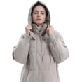 thumbnail image 5 of PUFFIT Long Puffer Jacket for Women,Ultra Soft Winter Coat Hooded with Deep Pockets,Water Repellent, Ladies Warm Winter Jacket, 5 of 7