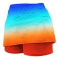 thumbnail image 4 of WRKEKC Casual Shorts for Girls, Girls Summer Shorts, Girls Summer Gradient Print Sports Leggings Breathable Drying Shorts, 4 of 6