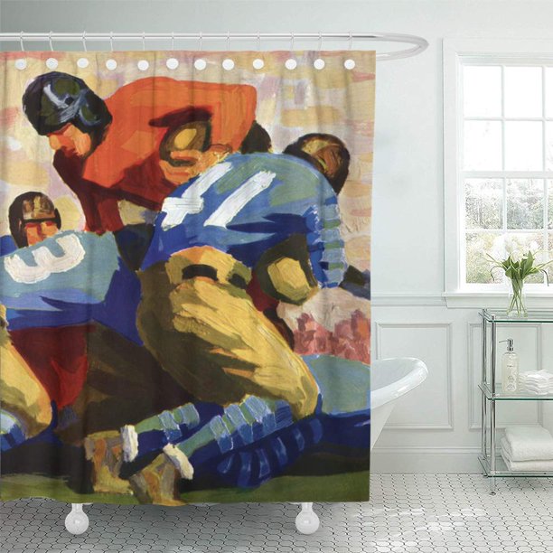 CYNLON Americana Vintage Sports Football Players in Retro Nostalgia