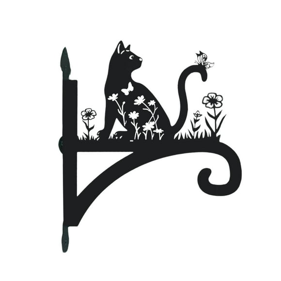 Yhmxh Organizadores y almacenamiento Candelabro de metal para patio exterior, soporte de suspensión para balcón, cesta de flores de hierro, cesta colgante, gancho para jaula de pájaros