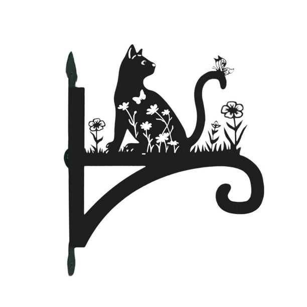 Yhmxh Organizadores y almacenamiento Candelabro de metal para patio exterior, soporte de suspensión para balcón, cesta de flores de hierro, cesta colgante, gancho para jaula de pájaros