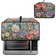thumbnail image 2 of ZIATUBLES Floral Print Turtle Print Decorative Toaster Oven Cover Appliance Protective Case with Top Handle Kitchen Use Stain Resistant Polyester Oven Dust Decor Accessories, 18.5" x 14.5" x 9", 2 of 8