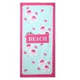 thumbnail image 1 of Toalla de playa Toalla de baño absorbente de agua Toalla de baño portátil de poliéster para niños adultos, rosa azul seitruly HA005072-05, 1 of 6