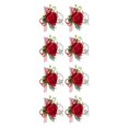 thumbnail image 2 of Minnieouse Ramo de flores artificiales de ensueño para novias con un toque de elegancia, de flores artificiales para boda, fácil de llevar, flor Vino rojo Muñeca flor 2piezas, 2 of 6