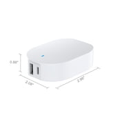 onn 32W Dual USB-C and USB-A Port Wall Charger, Fast Charging, USB-IF Certified, Foldable Plug, White - Compatible with iPhone, Samsung Galaxy, Note, Pixel Devices iPad Pro, More