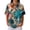 AC07_Blue, variant on IYYVV Waffle Polo Shirts for Women Short Sleeve T-Shirt Summer Casual Tennis Work Athletic Tops Fashion Floral Printed Tee Light Brown XL