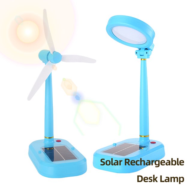 Lámpara Lectura LED Escritorio Solar Y Juego Ventilador 3 Colores para Dormir
