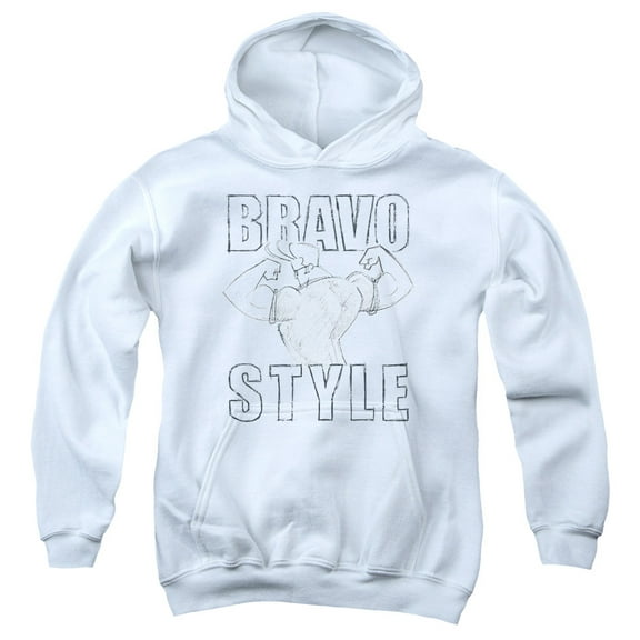Johnny Bravo - Bravo Style - Youth Hooded Sweatshirt - Large