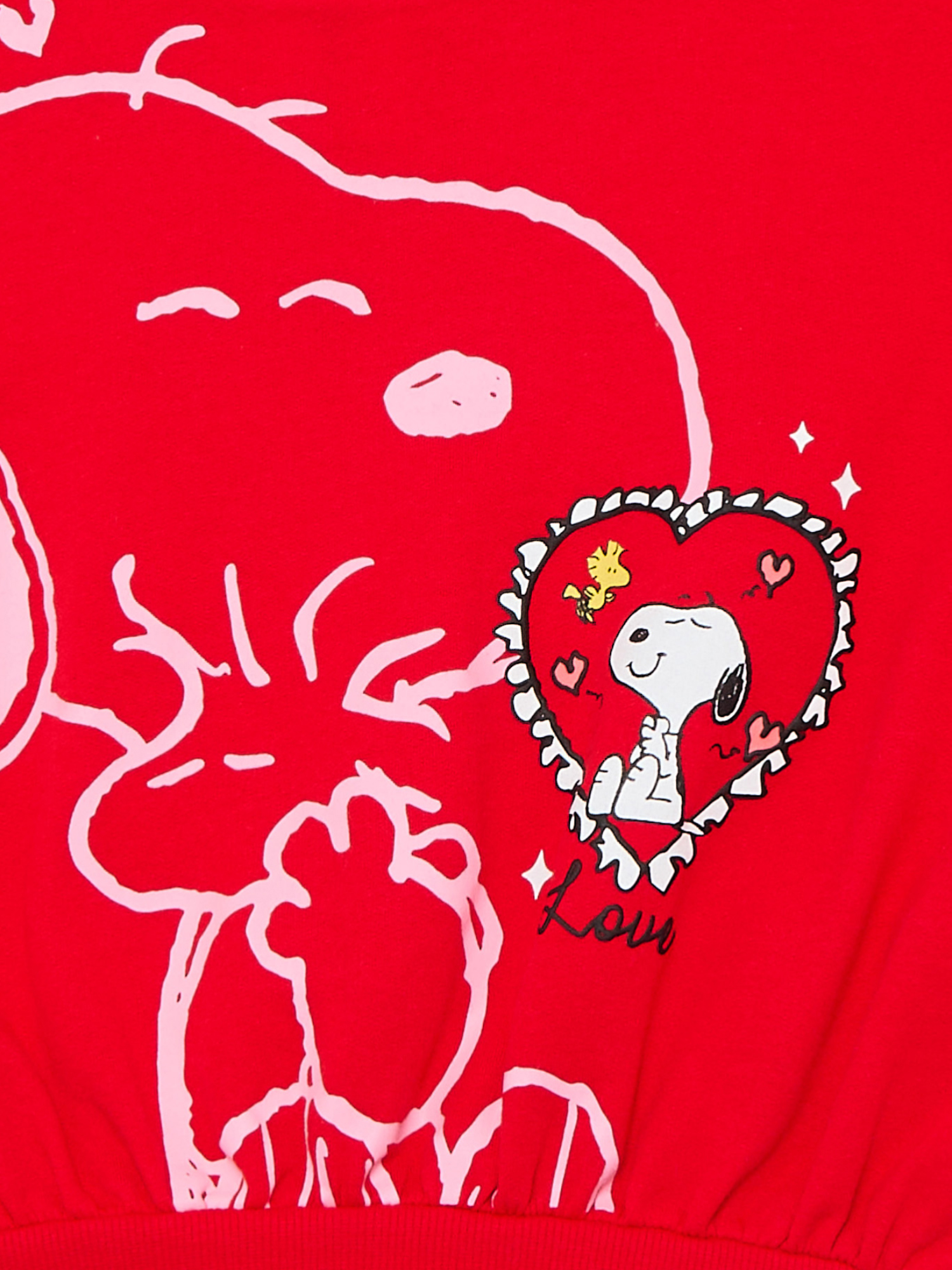 Snoopy Girls Valentine's Day Graphic Fleece Crew Pullover, Sizes 4-16
