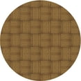 thumbnail image 1 of Ahgly Company Machine Washable Indoor Round Transitional Dark Bronze Brown Area Rugs, 5' Round, 1 of 7