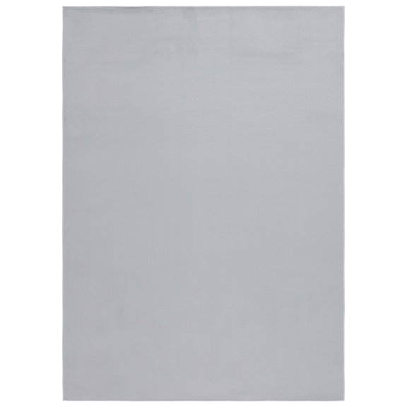 SAFAVIEH Faux Rabbit Fur Daven Solid Area Rug, Silver, 8' x 10'
