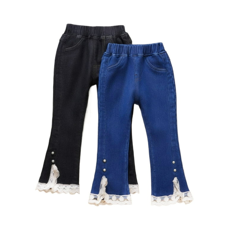 LZHGirlshop Kids Baby Girls Fall Winte Jeans Denim Pants Flared