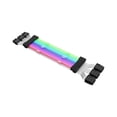 thumbnail image 3 of Cable PCIe Cable de extensión de alimentación RGB PSU Cables de PC Extensión duradera Cable RGB Adaptador de conector de PSU para placa base Negro 3x8PIN Hugo Cable de extensión, 3 of 10