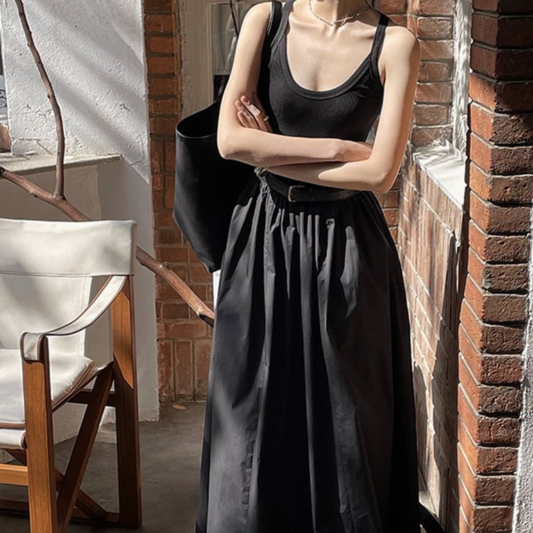 splicing maxi casual dress Hapimo Women's Maxi A Line Splicing Dress Solid Color Round Neck Spring Elegant Casual Daily Trendy Long Sleeve Purple XL