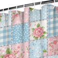 thumbnail image 3 of Pioneer Flower Floral Print Pattern Shower Curtain 72"x84", Bathroom Decorative Shower Curtain Set with 12 Hooks, Waterproof Washable, 3 of 6